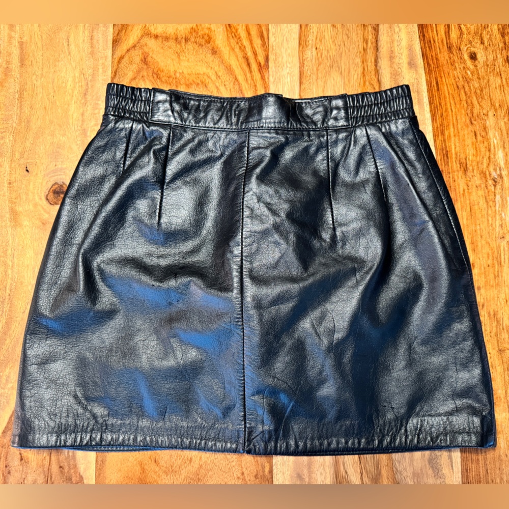 Black Leather Mini Skirt